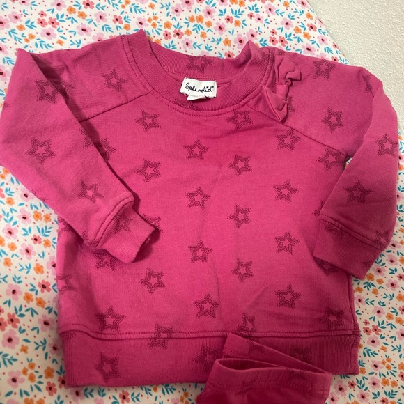Splendid Baby Pink Star Sweater and Leggings Set - Picture 2 of 4